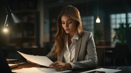 Office worker in officeの素材