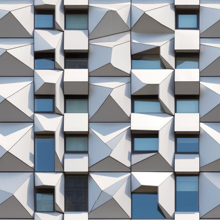 The facade of a modern houseの素材