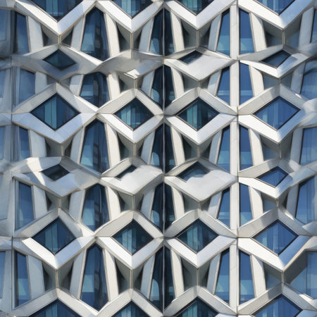 The facade of a modern houseの素材