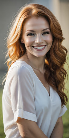 Young beautiful woman with pink and red hairの素材