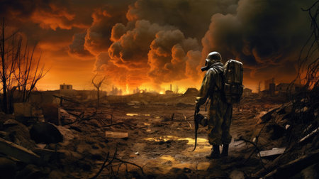 Nuclear Mushroom and Humansの素材