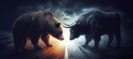 Bear and Bull Markets Confrontationの素材