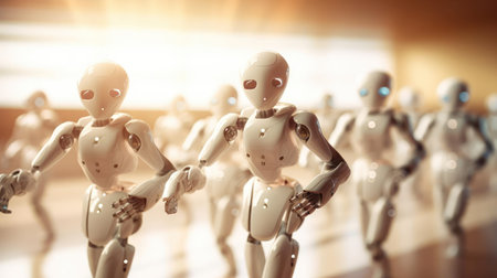Group of a humanoid robotsの素材