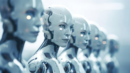 Group of a humanoid robotsの素材
