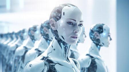 Group of a humanoid robotsの素材