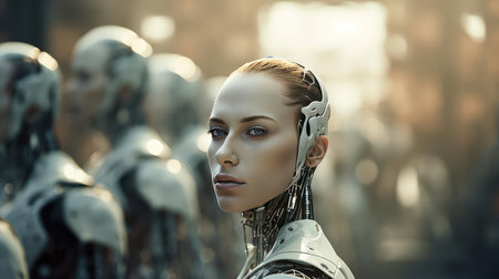 Group of a humanoid robotsの素材