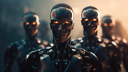 Group of a humanoid robotsの素材