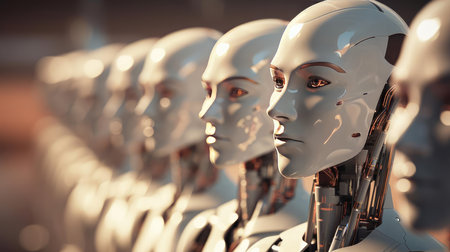 Group of a humanoid robotsの素材