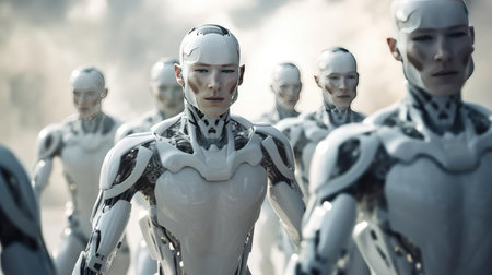 Group of a humanoid robotsの素材