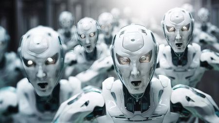 Group of a humanoid robotsの素材