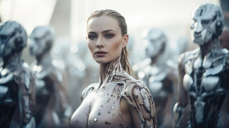 Group of a humanoid robotsの素材