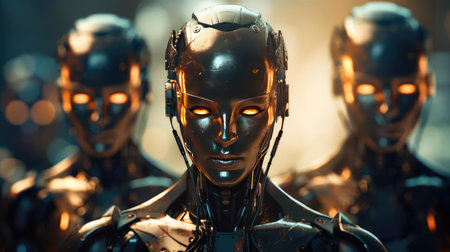 Group of a humanoid robotsの素材