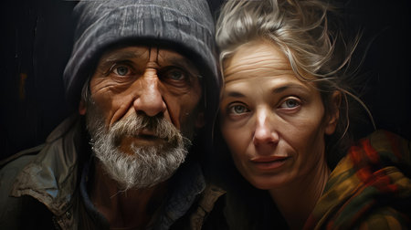 Relationship in an elderly coupleの素材