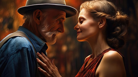 Relationship in an elderly coupleの素材