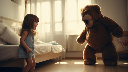 A frightened child screamsの素材