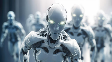 Group of a humanoid robotsの素材