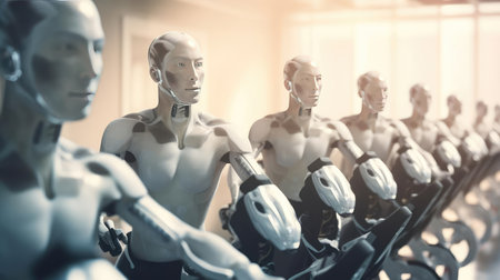 Group of a humanoid robotsの素材