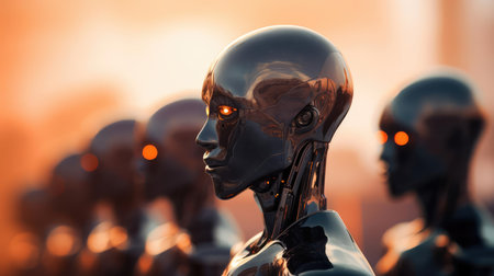Group of a humanoid robotsの素材