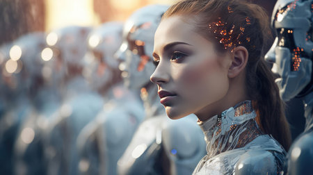 Group of a humanoid robotsの素材