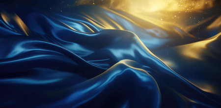 Blue and gold abstract backgroundの素材