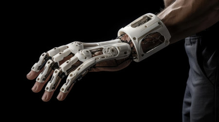 Robotic human hand. Prosthesisの素材