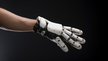 Robotic human hand. Prosthesisの素材