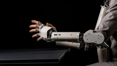 Robotic human hand. Prosthesisの素材