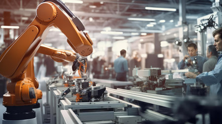 Robot Assistant in the Work Environment Helps Peopleの素材