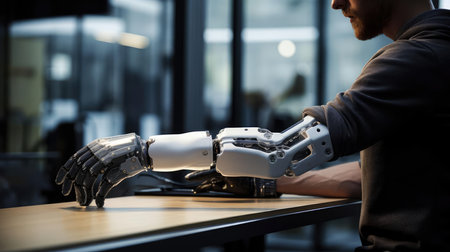 Robotic human hand. Prosthesisの素材