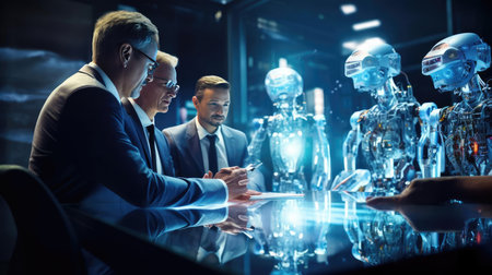 A group of scientists specializing in artificial intelligenceの素材