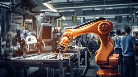 Robot Assistant in the Work Environment Helps Peopleの素材