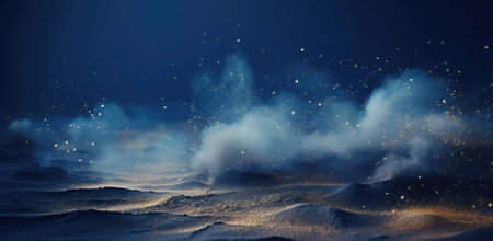 Blue and gold abstract backgroundの素材