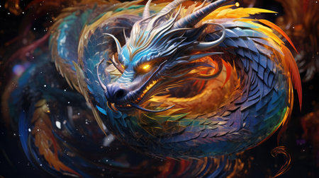 The Chinese dragon symbolizes wisdom and strengthの素材