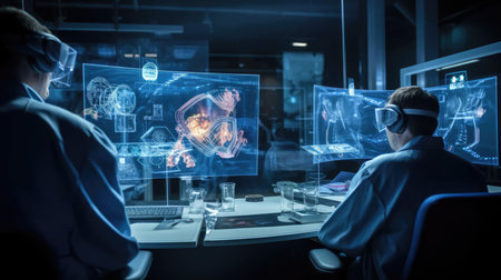 Engineers in the laboratory invent new types of weaponsの素材