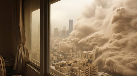 Big sandstorm in the cityの素材