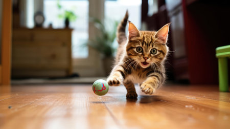 Beautiful playing kittenの素材