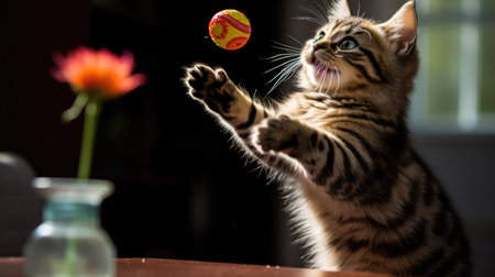 Beautiful playing kittenの素材