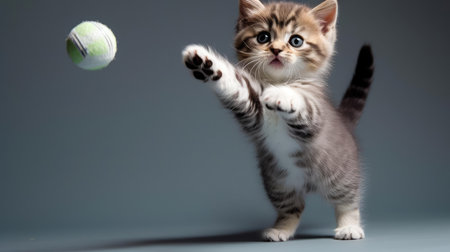 Beautiful playing kittenの素材