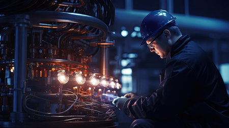 Engineer researching new sources of energyの素材