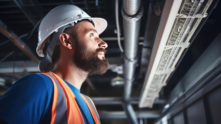 Ventilation and Air Conditioning Specialist at Workの素材