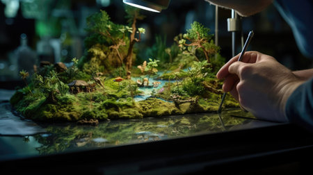 Environmental Engineer Conducting Experiments With Floraの素材