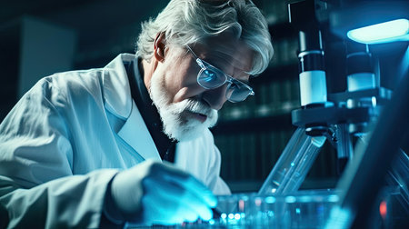 Physicist conducts researchの素材