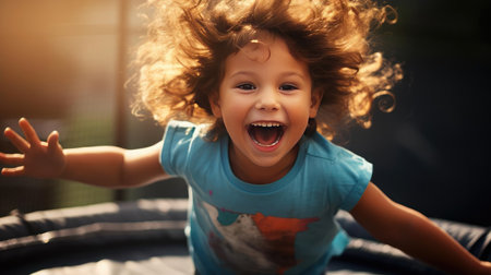 Photo of a joyful childの素材