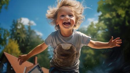 Photo of a joyful childの素材