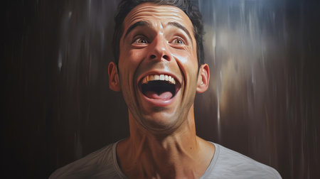 Man is delightedの素材