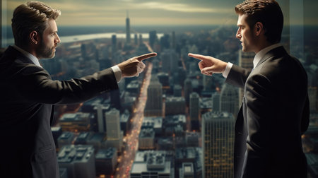 Meeting of different points of view in businessの素材