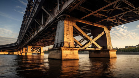 Large bridge over the riverの素材