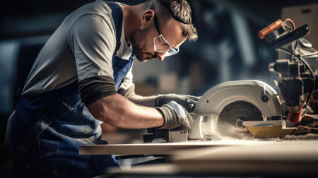A worker works in an industrial plantの素材
