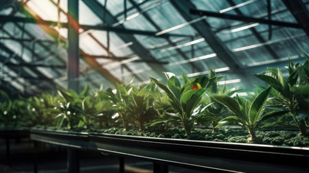 Large Modern Farm Greenhouseの素材