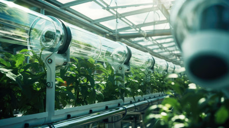 Large Modern Farm Greenhouseの素材